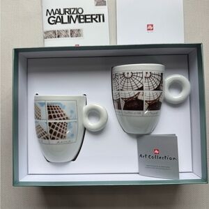illy Art Collection Maurizio Galimberti Porcelain Mug Set - New in box